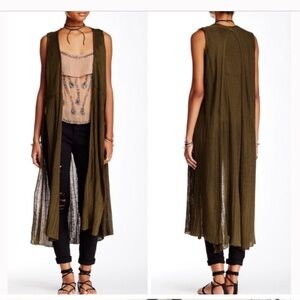 Free People Duster Length Vest BOHO